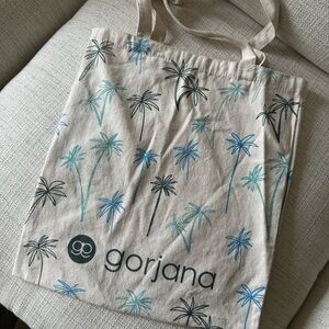 Gorjana Tan and Blue Tote Bag